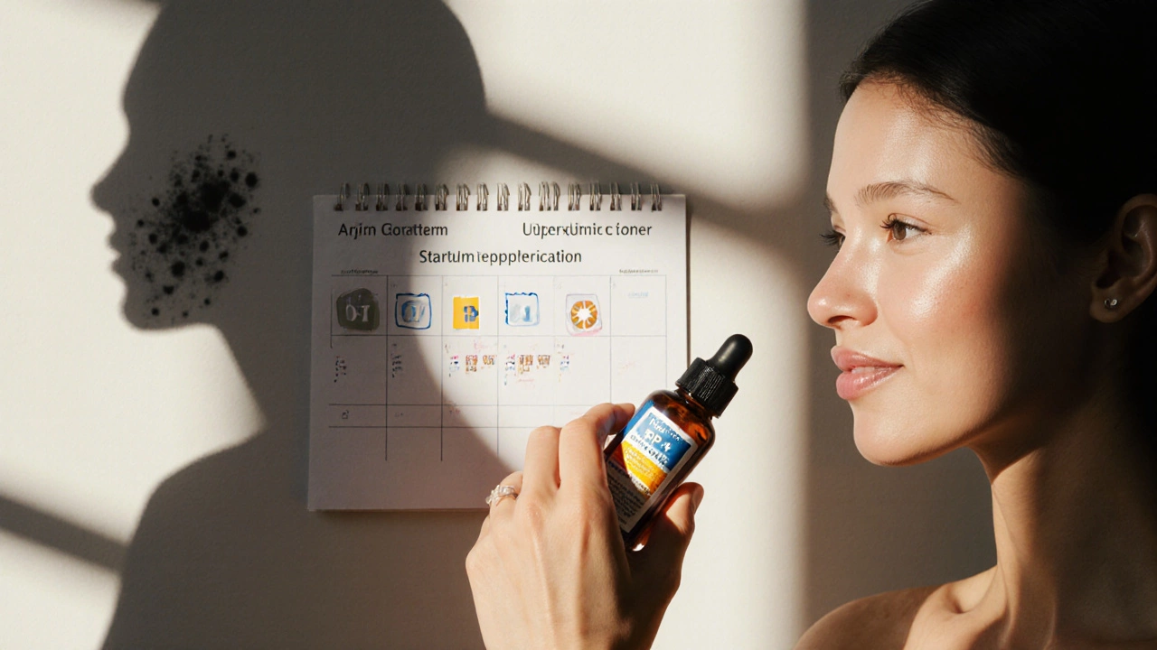 Календарь с тремя ключевыми шагами ухода: чистка, сыворотка и солнцезащитный крем.