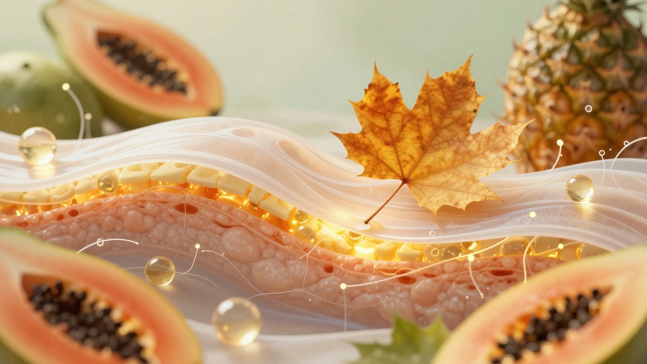 Тонкий слой кожи, как листья, отшелушивается, открывая здоровую дерму с коллагеном.