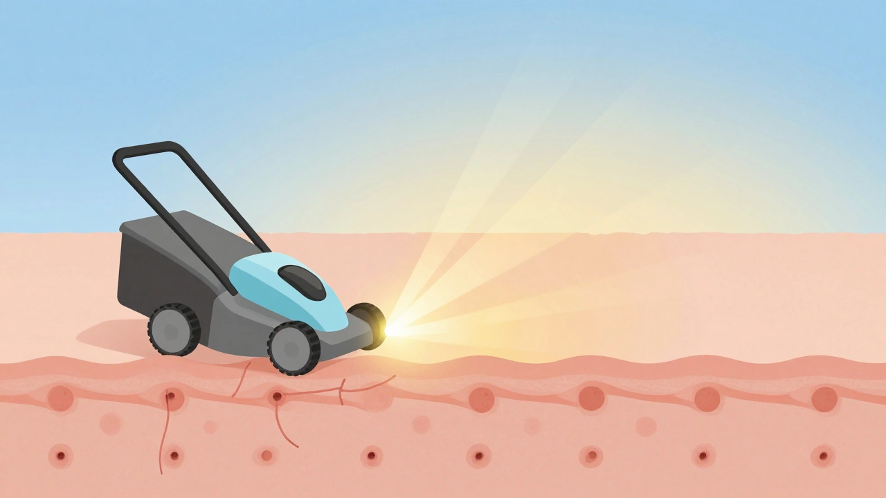 Лазерные лучи точно устраняют пигментацию и расширенные поры, не затрагивая здоровую кожу.