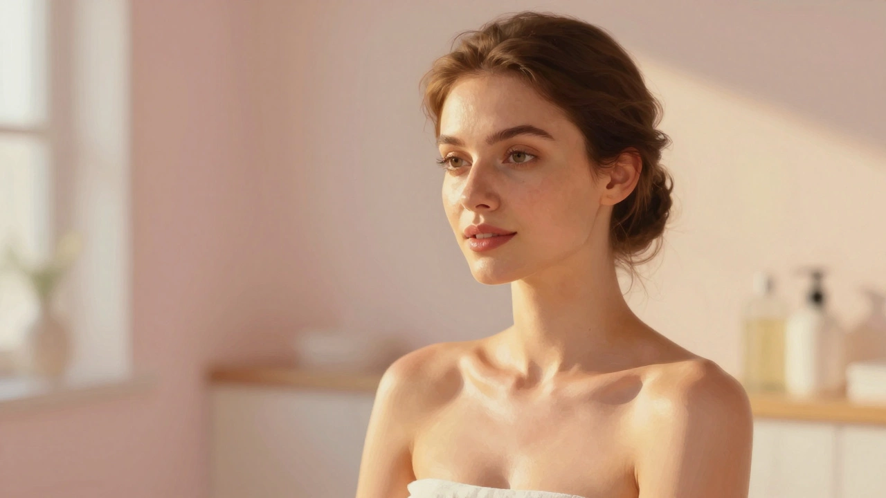 Женщина с естественной здоровой кожей в мягком свете