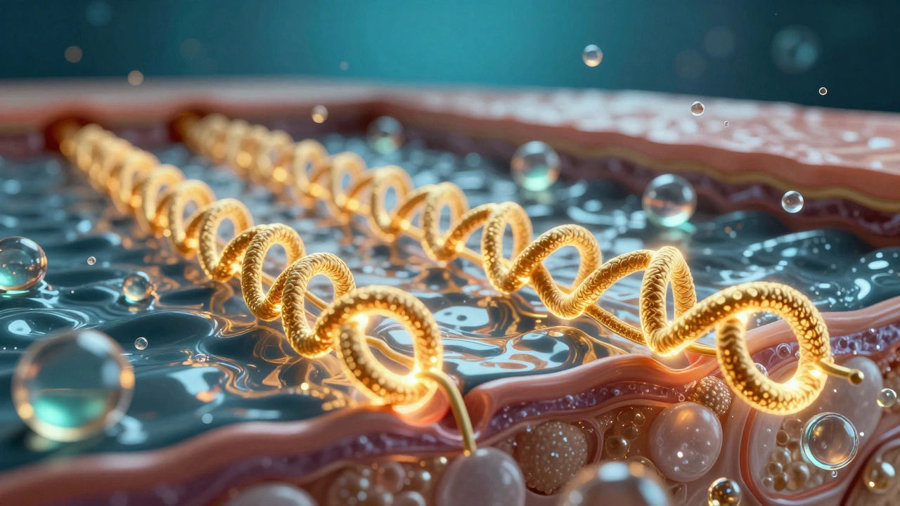 3D-визуализация восстановления коллагена и увлажнения глубоких слоев кожи