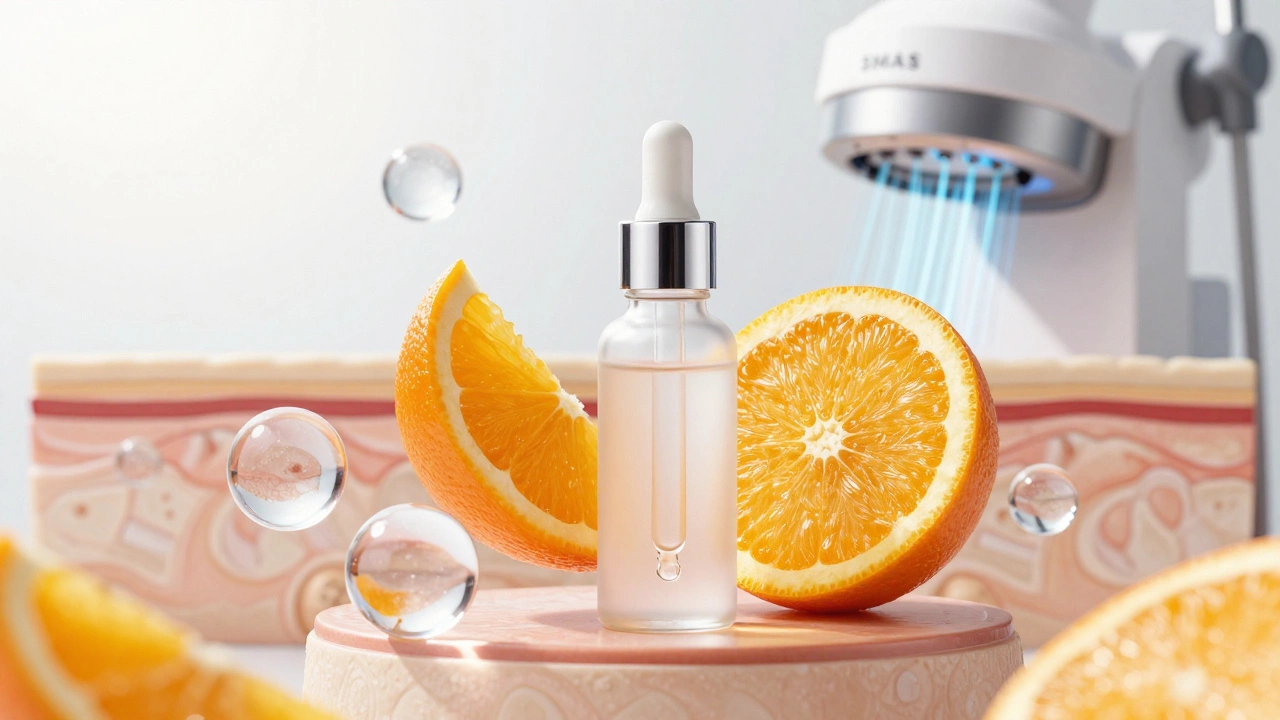 Косметические сыворотки с витамином С и гиалуроновой кислотой