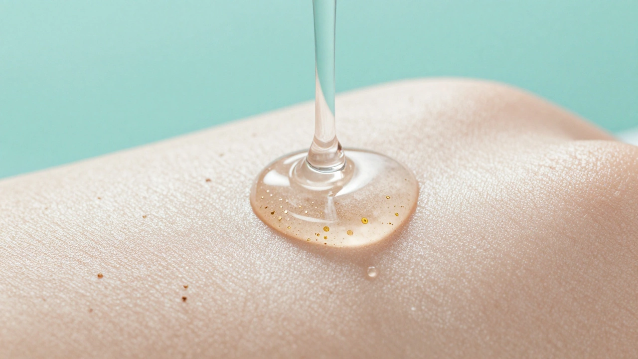 Процесс воздействия химического пилинга на кожу для очищения пор без травматизации