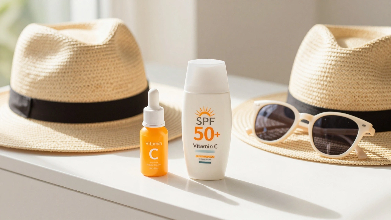 Солнцезащитный крем и аксессуары для защиты кожи от солнца